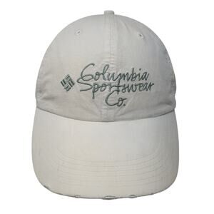 Columbia Sportwear Co. Slideback Hat White One Size Adjustable Embroidered